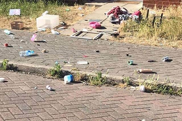 Some of the items thrown at the ambulance crew. Picture: South Central Ambulance Service/PA Wire