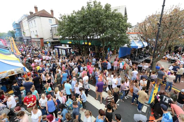 Southsea Food Festival in Palmerston Road,  Southsea