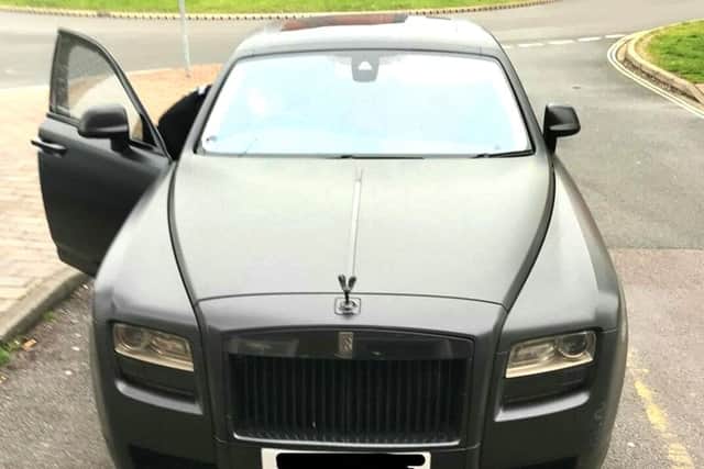 The Rolls Royce seized by police after it was driven by Nour Ramdane. Picture: @HCResponseCops
