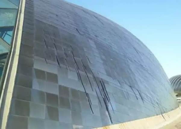 Glasgow Science Centre roof is 'melting' because of the summer heatwave. Photo: (Alistair Dalton, The Scotsman)