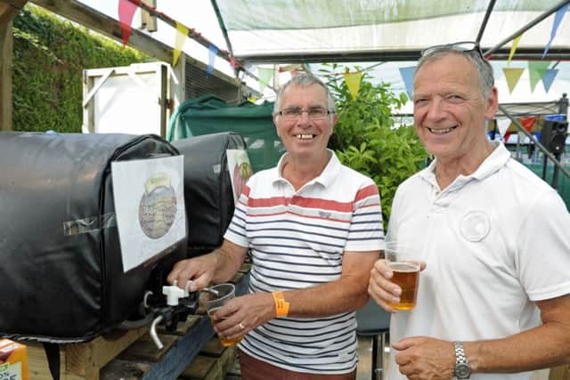 A charity event has been held at Mount Folly Nurseries near Wickham to raise funds for Naomi House and Clic Sargent. (left), Alan Moore and Stuart Percy. Picture Ian Hargreaves (180624-1_folly) PPP-180624-174013006