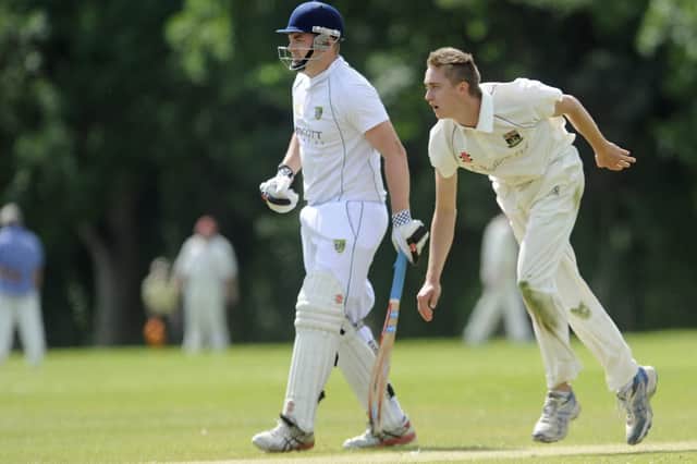 Ben White bowls for Fareham & Crofton. Picture: Ian Hargreaves