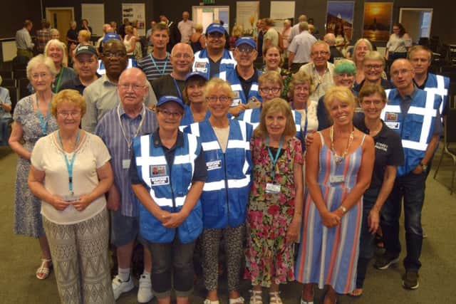 Street pastors are presented with the commissioning certificates during an event in Portsmouth