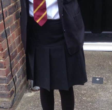 Teenager from Tring School was sent home because her skirt was too short.