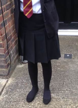 Teenager from Tring School was sent home because her skirt was too short.