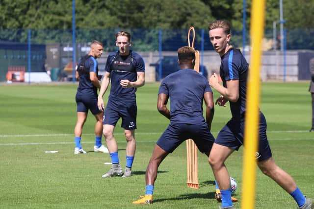 Ronan Curtis and Adam May. Picture: Habib Rahman