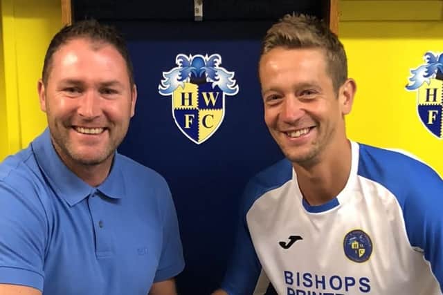 Lee Bradbury and new Hawks signing Paul Robinson