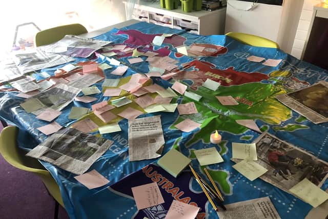 The classroom at Alverstoke C of E Junior School set up for Prayer Spaces in Schools