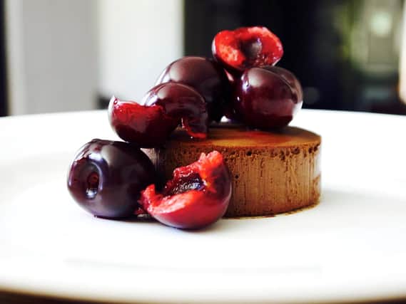 Simply sublime chocolate ganache with cherries