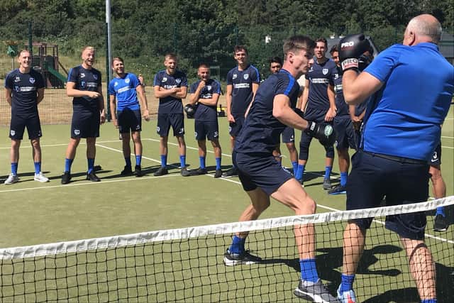 Oli Hawkins goes toe-to-toe with Kev McCormack
