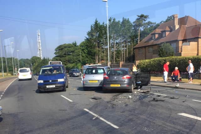 Two cars were involved in the crash