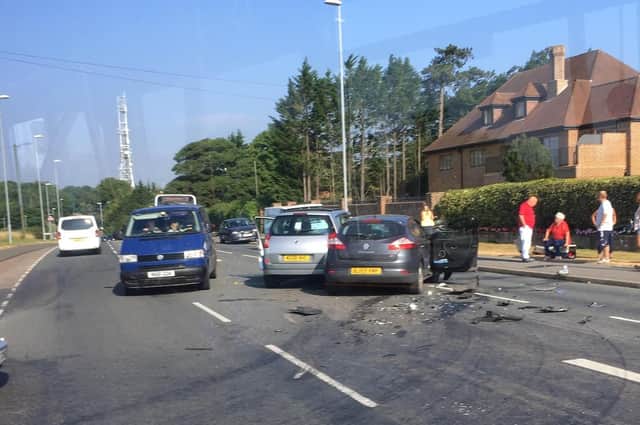 Two cars were involved in the crash