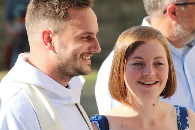 The Rev Matt Bray of Portsmouth Cathedral and Harbour Church, with his wife Fiona at his ordination