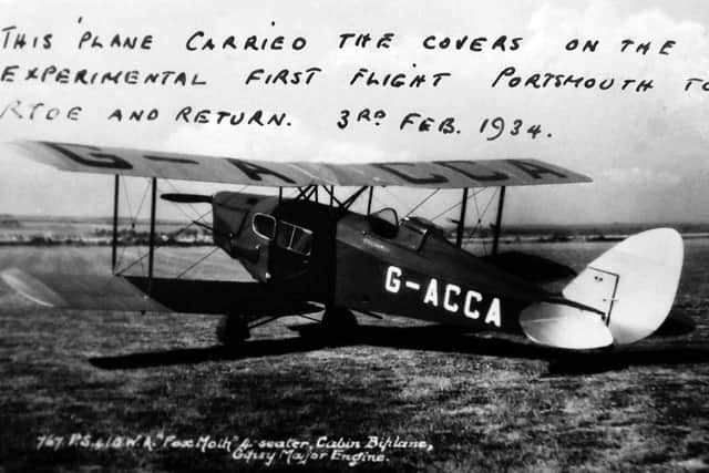 February 3, 1934, and the first flight from Portsmouth airfield to Ryde, Isle of Wight. Picture: Robert James Collection