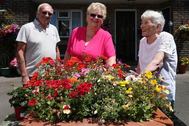 Residents Bryan and Mary Saunders, and Bess Sait Picture: Chris Moorhouse