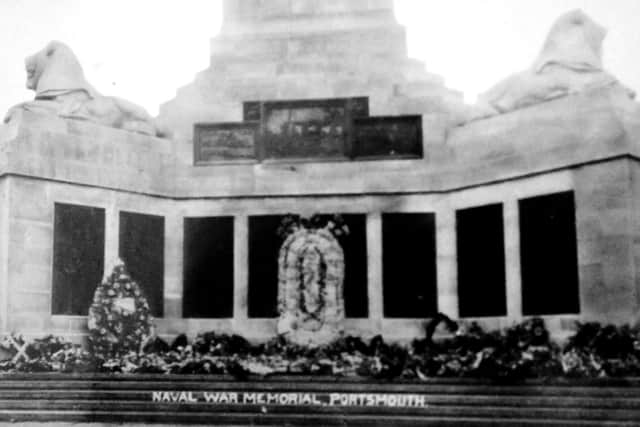 I believe this was the scene after the unveiling of the Portsmouth Naval War Memorial on October 15, 1924. Picture: Robert James Collection