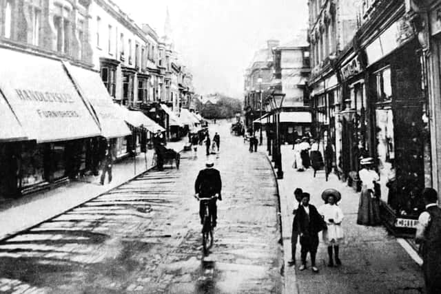 Edwardian Palmerston Road, Southsea. Everything you see here was destroyed in the blitz of January 10, 1941. The road has just been cleaned by a water cart. Picture: Robert James Collection