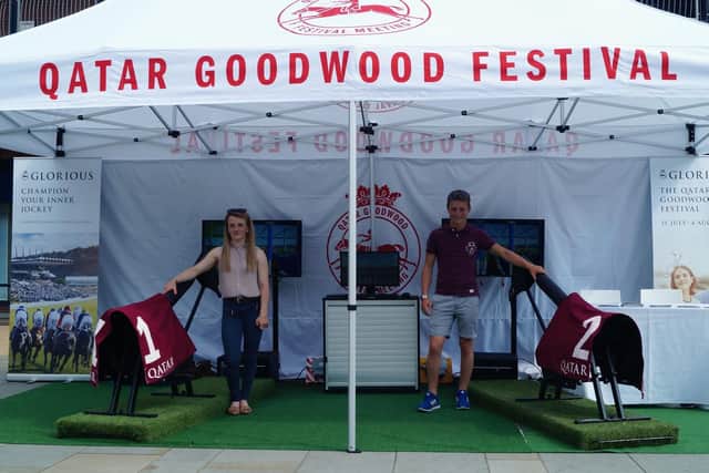 Goodwood Racecourse ambassador Hollie Doyle and Tom Marquand at Gunwharf Quays