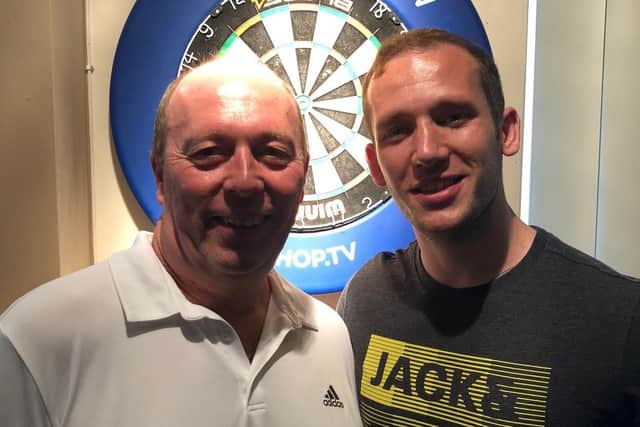 Farehamania champion Arron Monk, right, and Kev Woodward