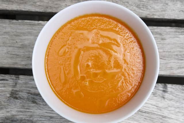 Chilled gazpacho.