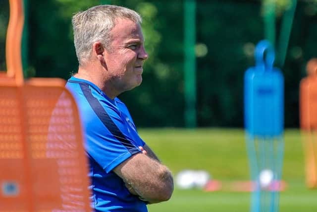 Kenny Jackett surveys Pompey training