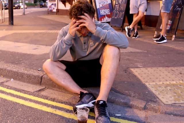 Jake Westfield devastated with the results outside Milton Arms.