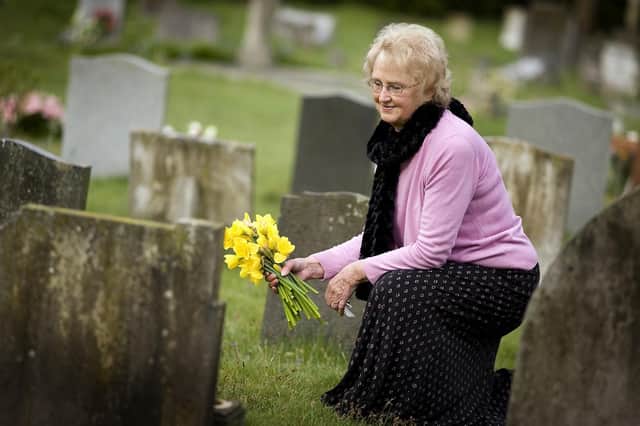 Bereaved families are able to visit churchyards to pay their respects to loved ones buried there