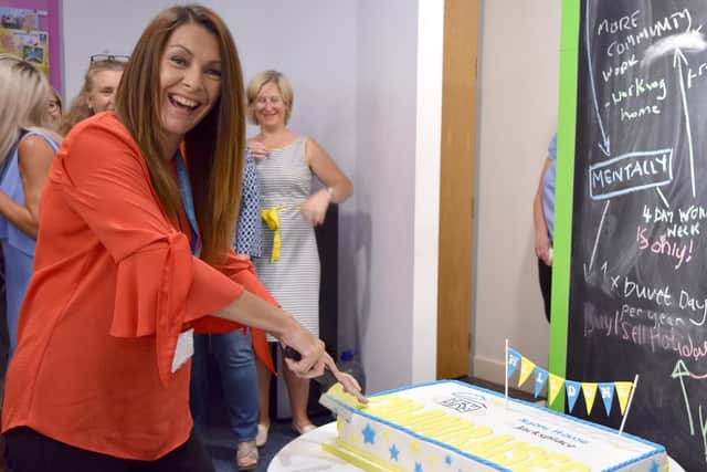 Southern Co-op's head office in Portsmouth with a celebratory cake. Picture: Supplied