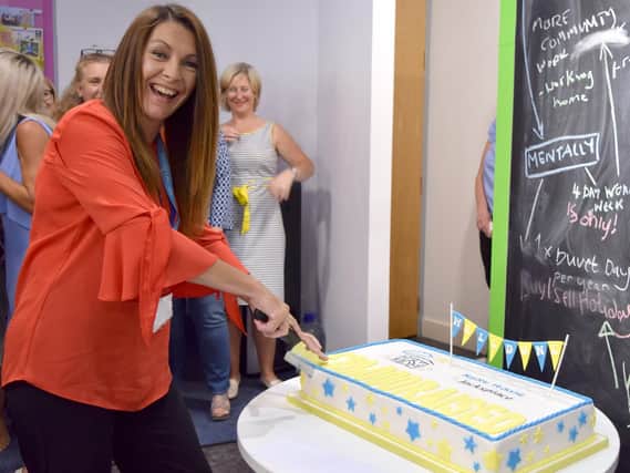Southern Co-op's head office in Portsmouth with a celebratory cake. Picture: Supplied