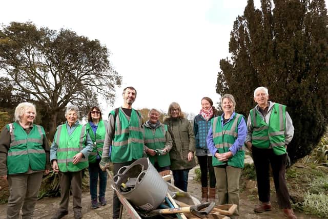 Volunteers from the Friends of Southsea Rock Gardens, including chair of the Friends, Malcolm Reeves, far-right, meet for their weekly clean-up at Southsea Rock Gardens, to get them ready for Summer. Picture: Chris Moorhouse