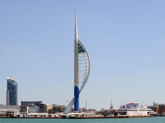 A view of the Spinnaker Tower in Portsmouth