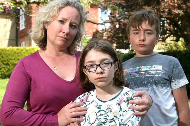 Rosalind Pawling and her children, Bethany, 10, and Simeone, 12. Picture: Chris Moorhouse