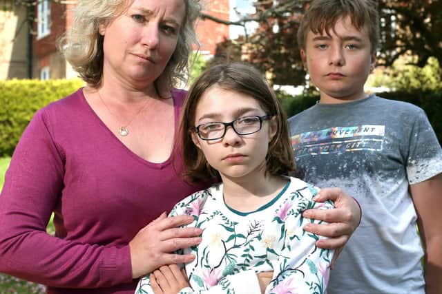 Rosalind Pawling and her children, Bethany, 10, and Simeone, 12. Picture: Chris Moorhouse