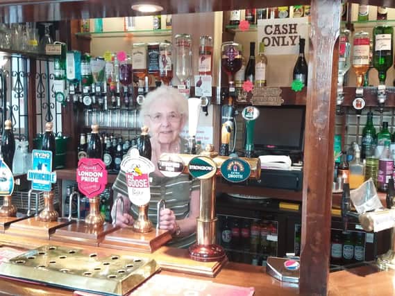 Mollie Powell, the landlady of The Duke of Devonshire, in Albert Road, Southsea, who is due to retire in August