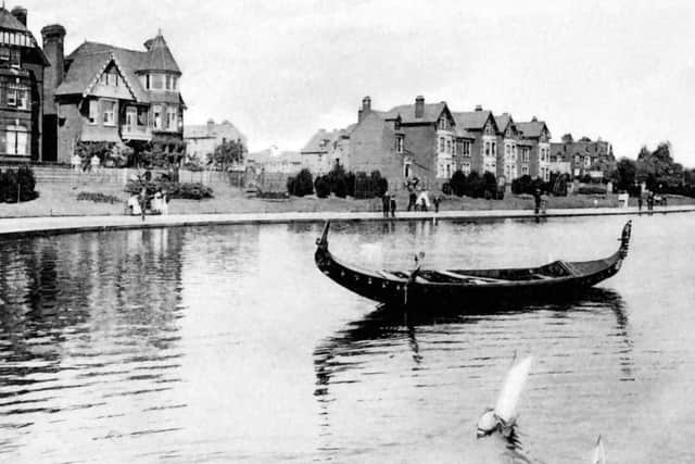 No, not Venice but a gondola on Canoe lake, Southsea. Picture: Ellis Norrell Collection