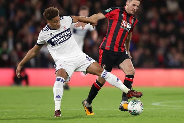 He made three appearances for Middlesbrough in the Carabao Cup including against Bournemouth. Picture: PA