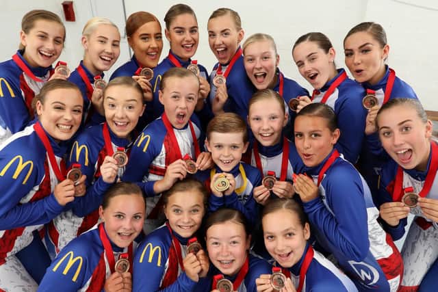 Marie Clarke School of Dance, in Southsea, had 19 members compete in the Dance World Cup in Barcelona. They all won medals. Picture: Chris Moorhouse
