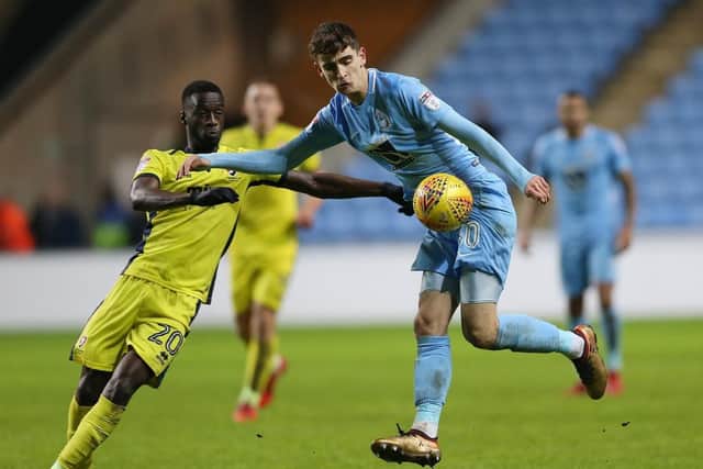 Pompey target Mo Eisa, left