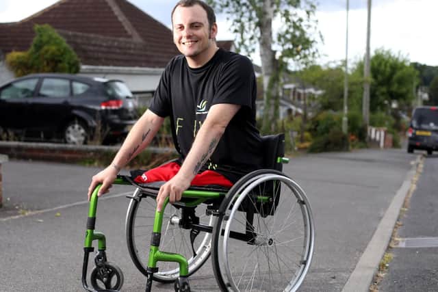 Wheelchair athlete David Williamson will take part in a marathon on Saturday in support of Limbpower Picture: Chris Moorhouse
