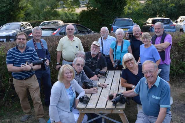 Members of the Horndean Camera Club, including Steve Day, far-left