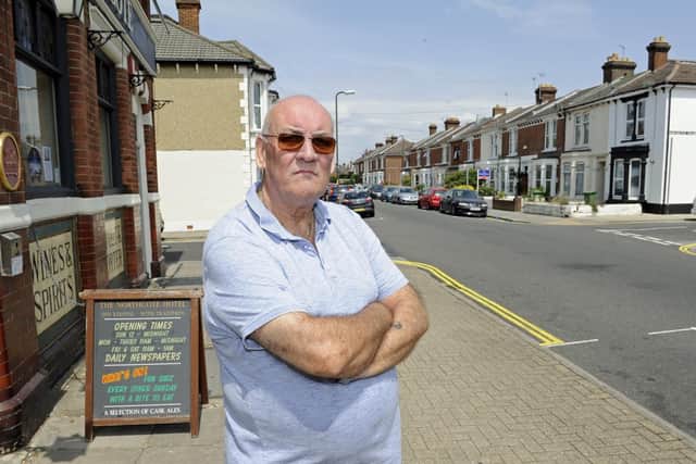 Barry Kewell, landlord of The Northcote Hotel in Portsmouth, who is unhappy about plans to change the parking outside to permit only. Picture: Ian Hargreaves