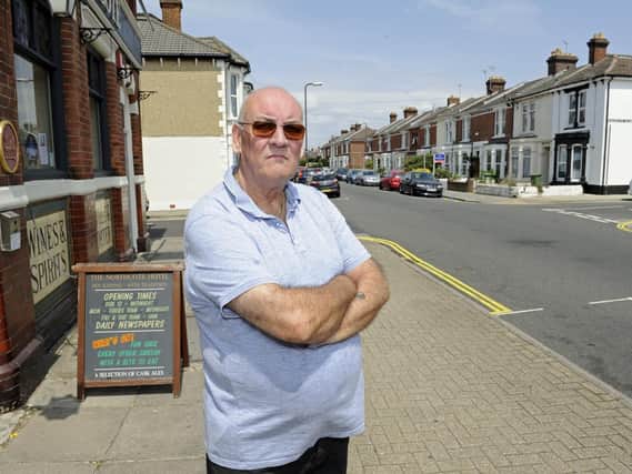 Barry Kewel, landlord of The Northcote Hotel in Portsmouth, who is unhappy about plans to change the parking outside to permit only