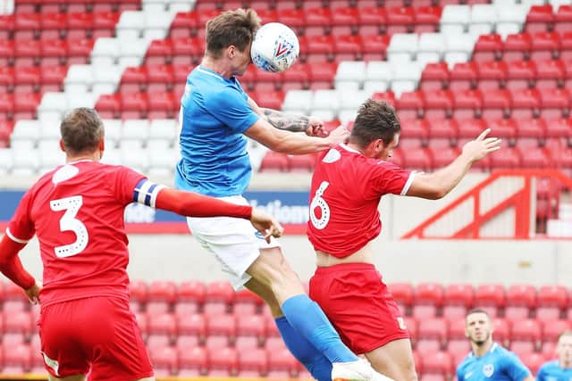 Pompey striker Oli Hawkins. Picture: Joe Pepler