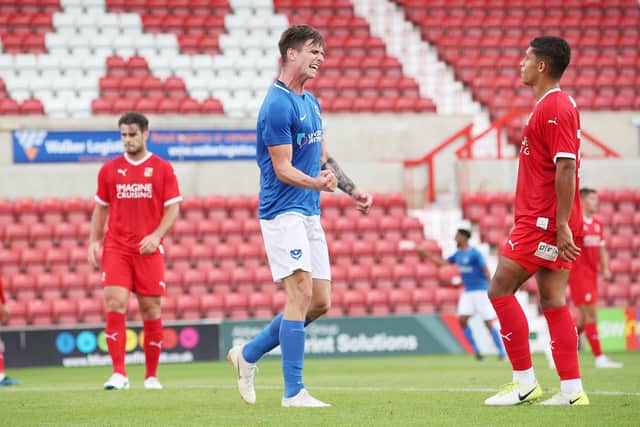 Pompey striker Oli Hawkins. Picture: Joe Pepler
