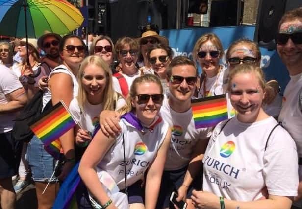Zurich colleagues taking part in Pride in London
