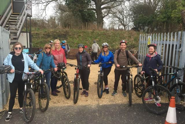The team from Barton Willmore's south coast office who are preparing to take on a 26-mile hike across Hampshire
