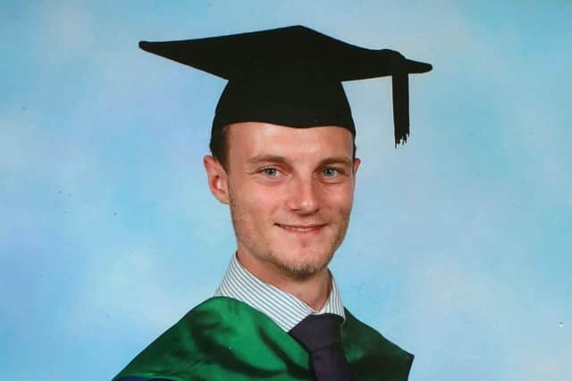 Matt on his University of East Anglia graduation day