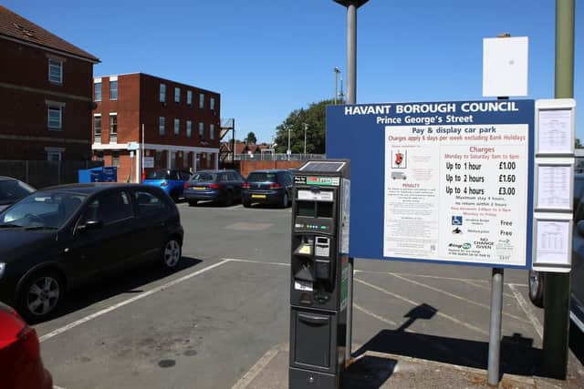 One of the car parks affected, Prince George's Street in the centre of Havant. Picture: Habibur Rahman