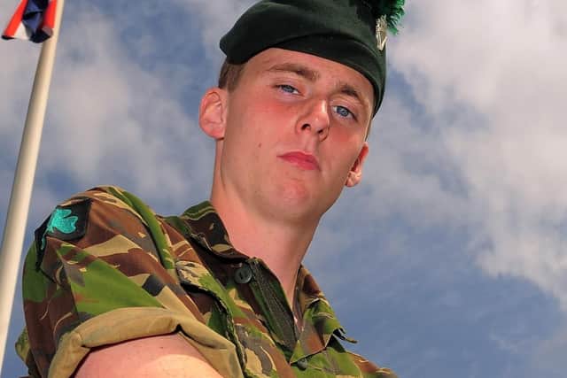 Ranger Michael Maguire, of the 1st Battalion, Royal Irish Regiment who died after coming under machine gun fire during an exercise at the Castlemartin Training Area in Pembrokeshire in May 2012. Picture: Andrew Matthews/PA Wire
