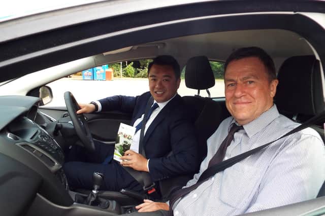 Alan Mak MP with Graham Mylward, Senior Road Safety Officer at Hampshire County Council